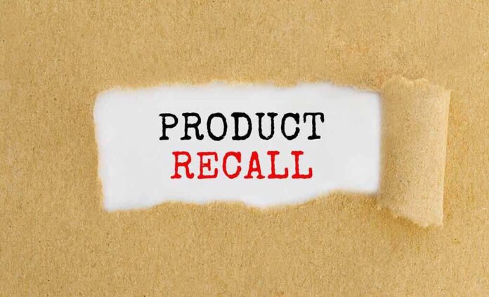 737079217 featured image Text Product Recall on torn brown paper.