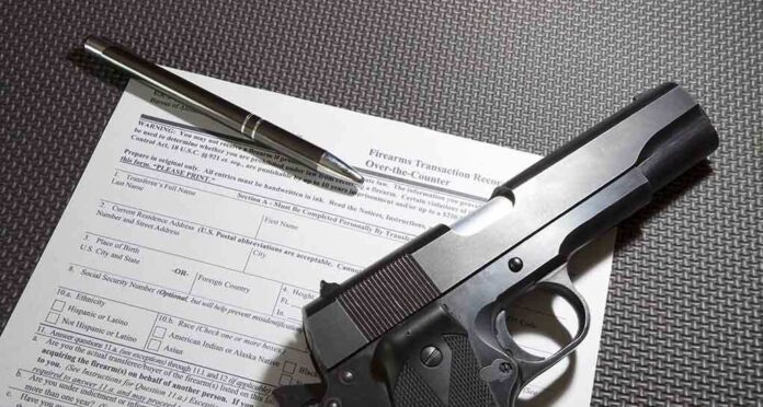 581003293 featured image Gun pen and form on textured surface