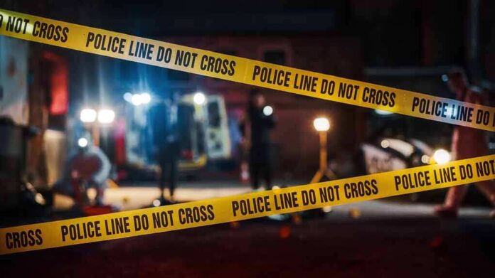 2230645955 featured image Yellow police tape in front of crime scene.