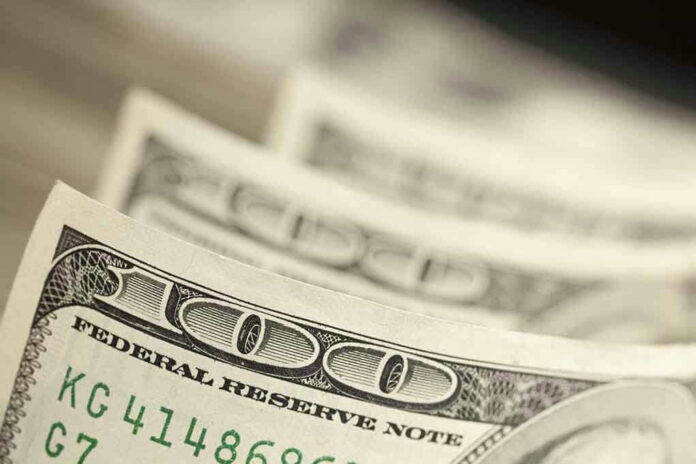 Close up of hundred-dollar bills