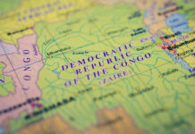 Map showing the Democratic Republic of the Congo