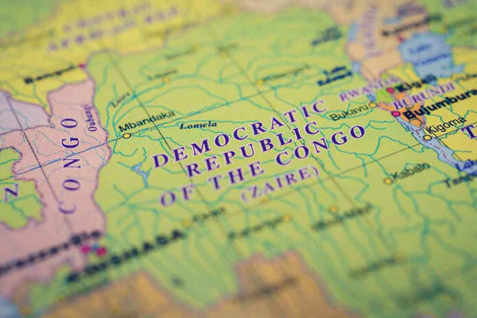 Map showing the Democratic Republic of the Congo