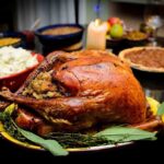 Thanksgiving Staples EXONERATED — New Findings! A beautifully roasted turkey on a festive table surrounded by side dishes and decorations