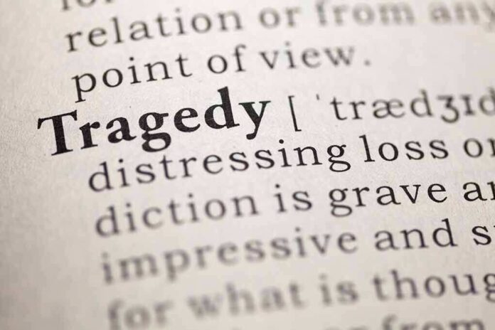 shutterstock_154276778 (4).jpg Close-up of a dictionary page showing the definition of 'tragedy'