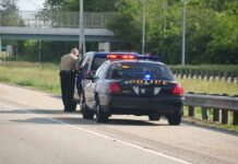 Savage Toss from Speeding Vehicle—How She Survives Police officer conducting a traffic stop on a highway
