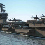 Trump Weighs Daring Iran Raid Aircraft carrier deck with jet planes.