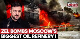 Moscow's Biggest Oil Refinery Bombed! Zelenskyy's Revenge Attack Burns Russia, Shocking Visuals