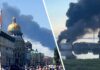 Massive Flames Engulf St. Petersburg Oil Terminal After Ukrainian Drone Strike