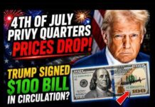 Money Shock: Trump Name Hits $100 4th Of July Privy Quarters Prices DROP! TRUMP Signed $100 Bill In Circulation?