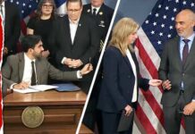 Maddening Moment Mamdani Hands Symbolic 9/11 Pen to Former al-Qaeda Lawyer