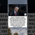 Donald Trump issues Labor Day message, targeting midterm elections and mass deportations.