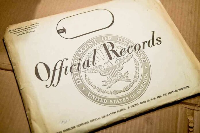 Official records envelope with U.S. Department of Defense seal