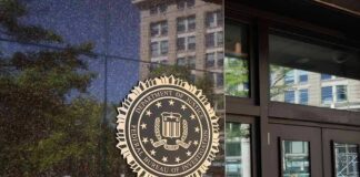 FBI seal on a building entrance