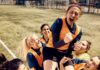 The Left Is Coming After Sydney Sweeney AGAIN! Women's soccer teammates celebrate lifting a player