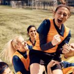 The Left Is Coming After Sydney Sweeney AGAIN! Women's soccer teammates celebrate lifting a player