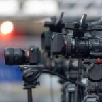 Belfast Knife Horror Exposes Refugees Professional video cameras on tripods