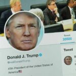 social media profile page on a smartphone screen