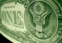 Great Seal eagle on U.S. one-dollar bill