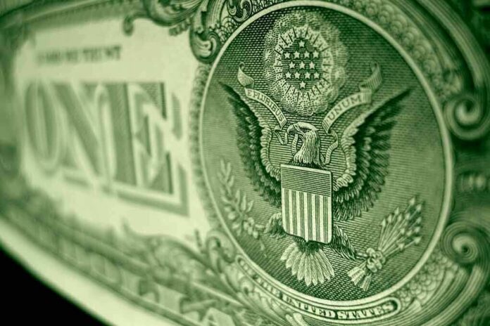 shutterstock_1114802186 Great Seal eagle on U.S. one-dollar bill