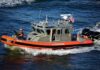 Capsized Boat Survivors Bitten by SHARKS U.S. Coast Guard patrol boat speeding on open water