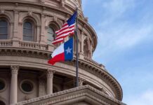 Talarico’s Money Trail UNDERCUTS His Promise Texas and U.S. flags in front of a capitol building dome