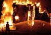 Troops KILLED as Fire Tears Through Military Base A firefighter battling a large house fire at night